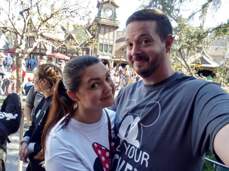 Dan and his wife in Fantasyland